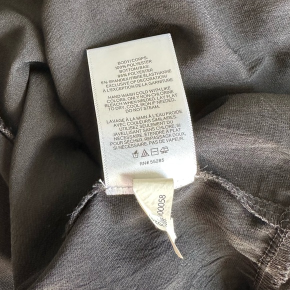 Women’s Express Black Short Sleeve Crossover Bodysuit - Picture 4 of 4